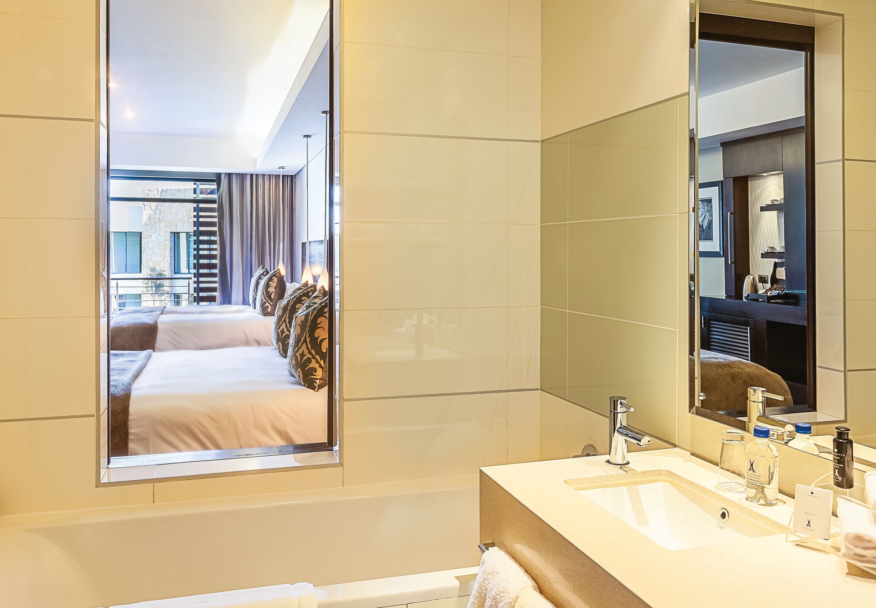 leisure room  | bathroom | separate bathtub and shower, deep-soaking bathtub, rainfall showerhead