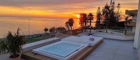 Suite, Private Pool, Sea View | Terrace/patio