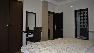 Egyptian cotton sheets, pillow-top beds, in-room safe, rollaway beds