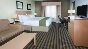 Escritorio, tabla de planchar con plancha, wifi gratis y ropa de cama