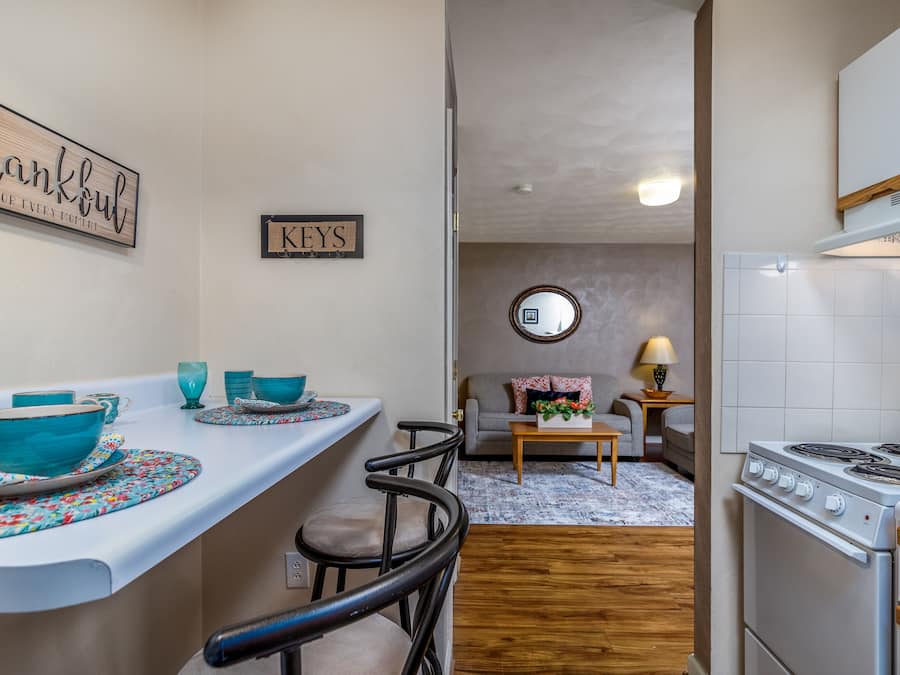 Standard Suite, 1 Queen Bed | Private kitchen | Full-size fridge, microwave, oven, stovetop