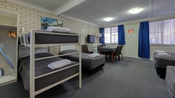 Family Studio, Non Smoking (Family Room with Bunks)(This room type not pet friendly) | Desk, iron/ironing board, free WiFi, bed sheets