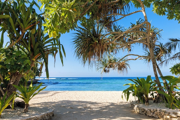 Bungalow, Beachfront | Premium bedding, in-room safe, desk, iron/ironing board