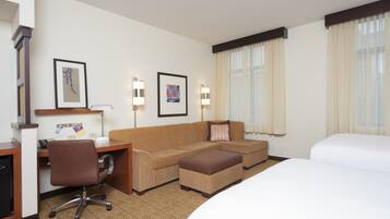 42-inch flat-screen TV with satellite channels, TV