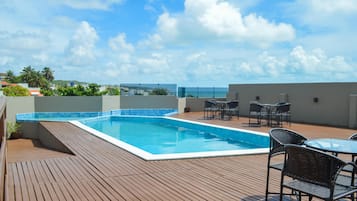 Outdoor pool, a rooftop pool