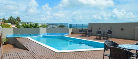 Outdoor pool, a rooftop pool