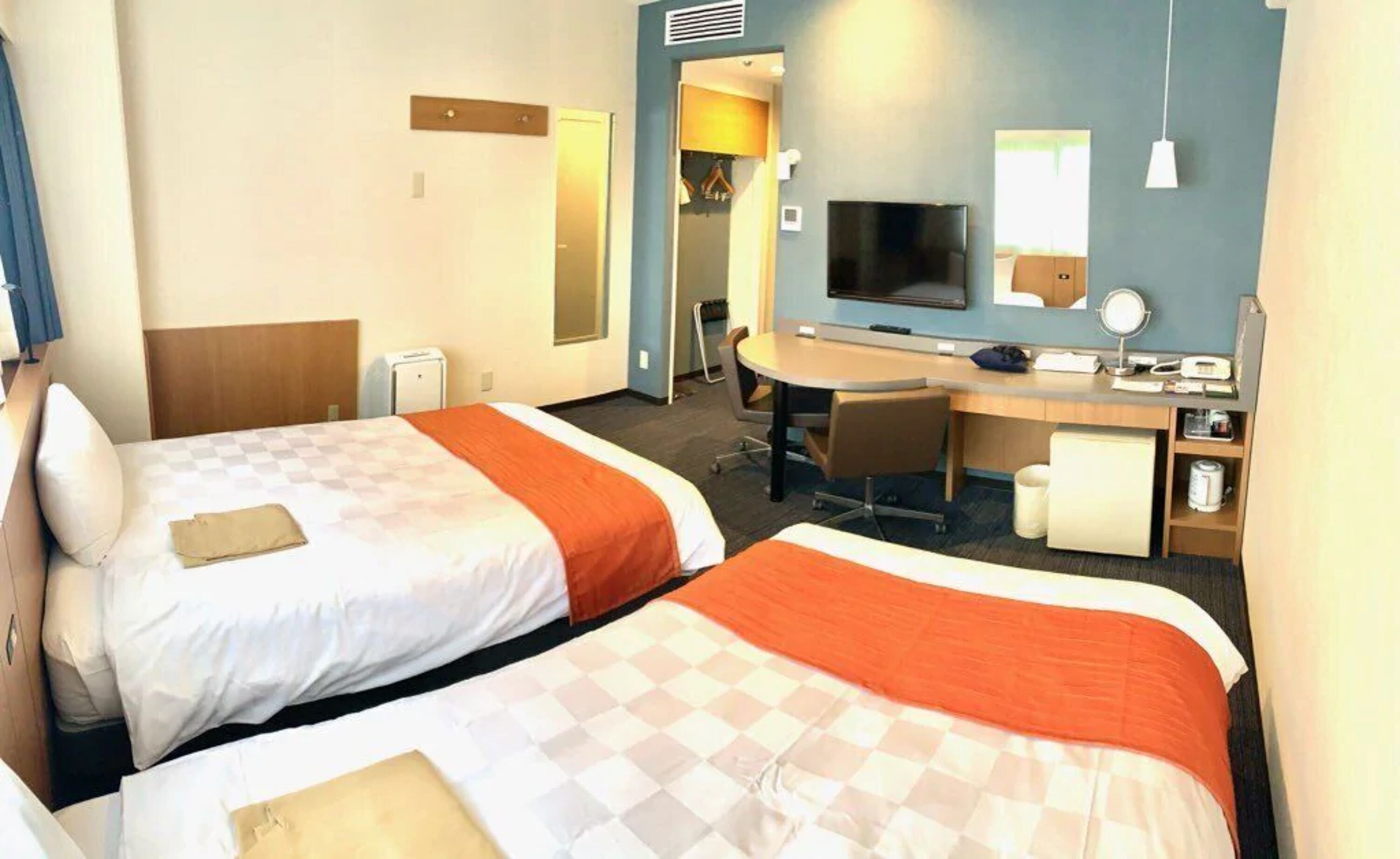 twin room, non smoking (free shuttle from shin osaka station) | premium bedding, desk, blackout curtains, iron/ironing board