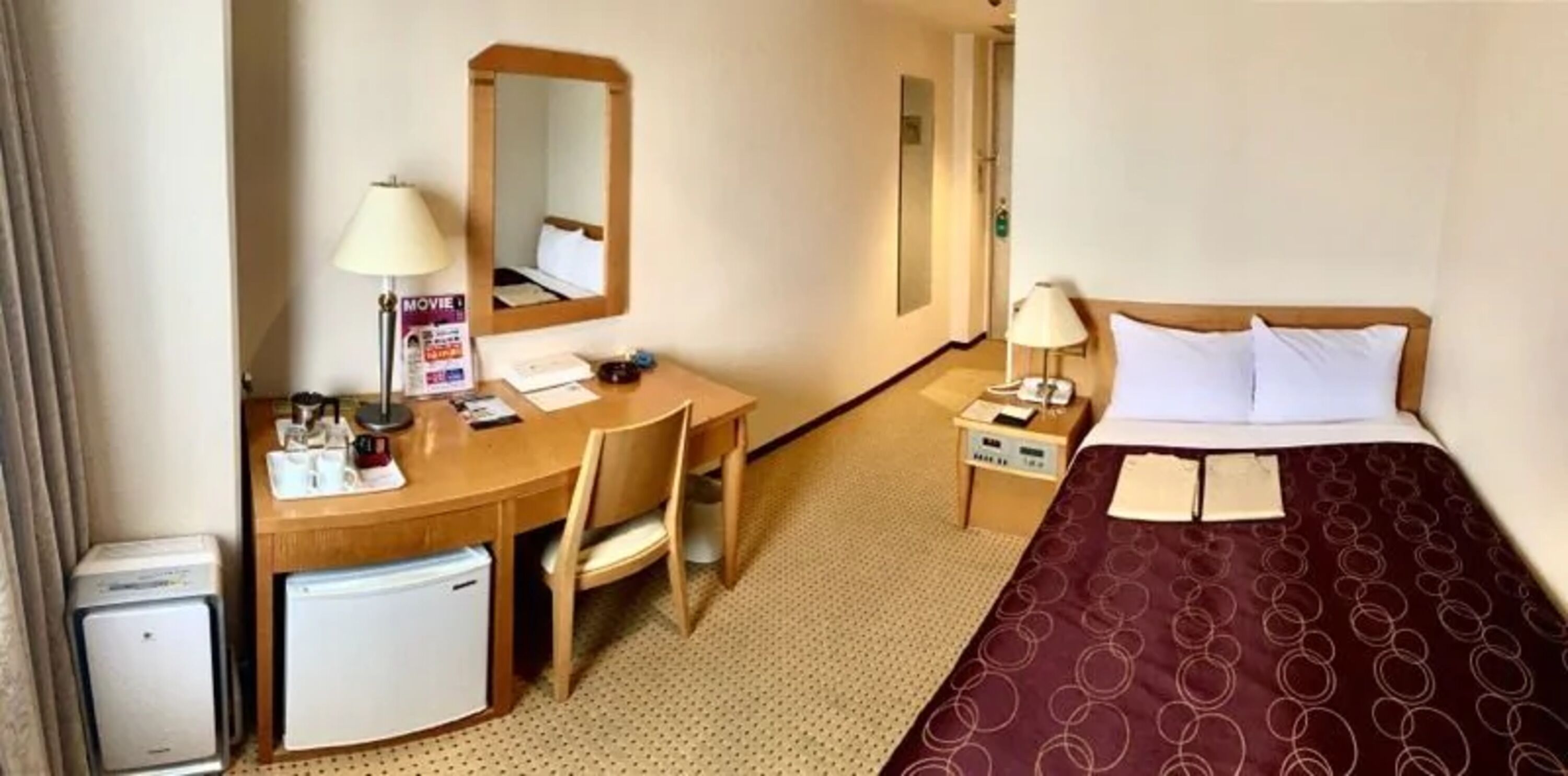 semi double room, smoking (free shuttle bus from shin osaka station) | premium bedding, desk, blackout curtains, iron/ironing board