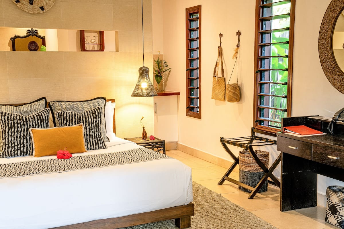 Villa, en el área del jardín | 1 habitación y ropa de cama de alta calidad 
