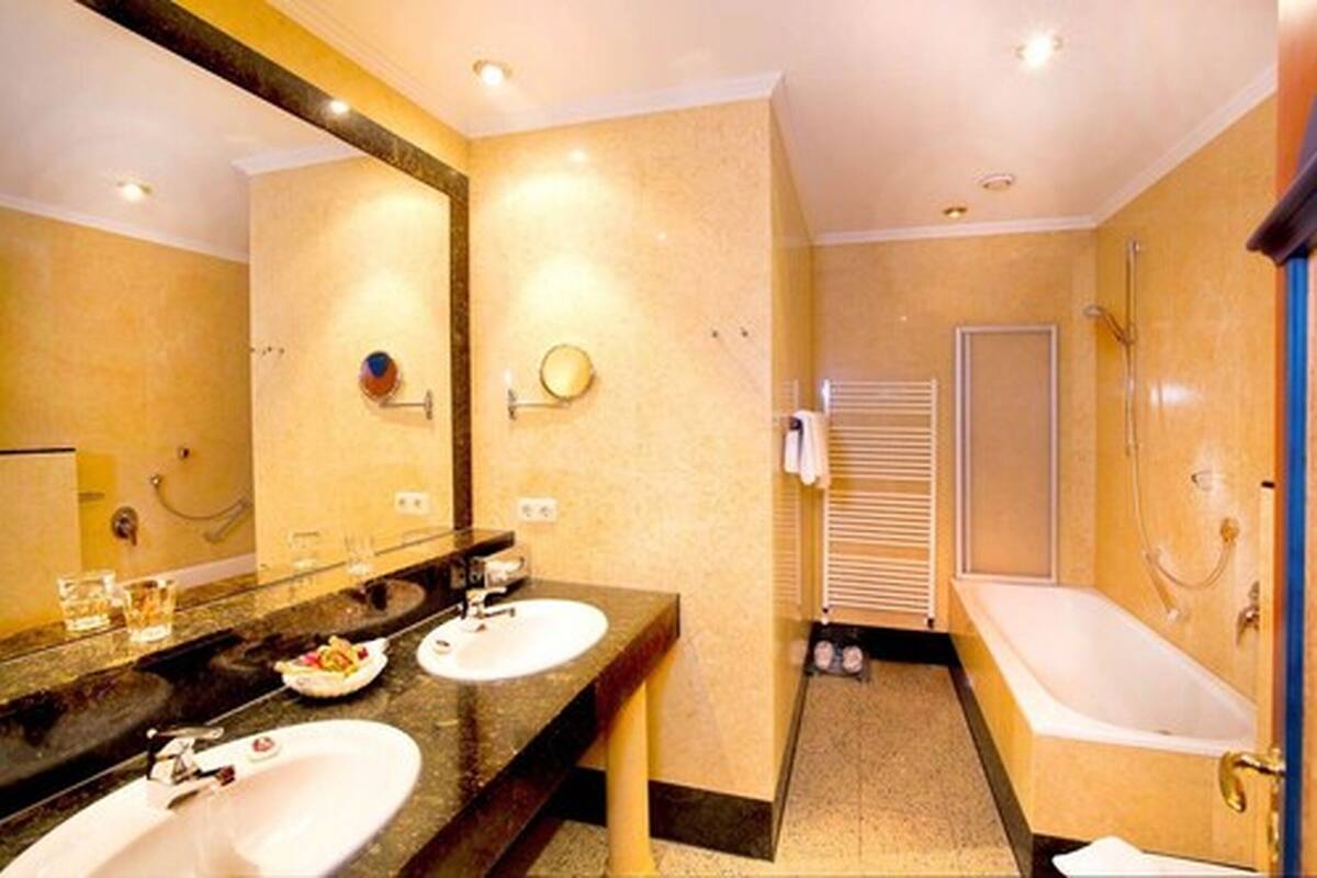 free toiletries, hair dryer, towels, soap