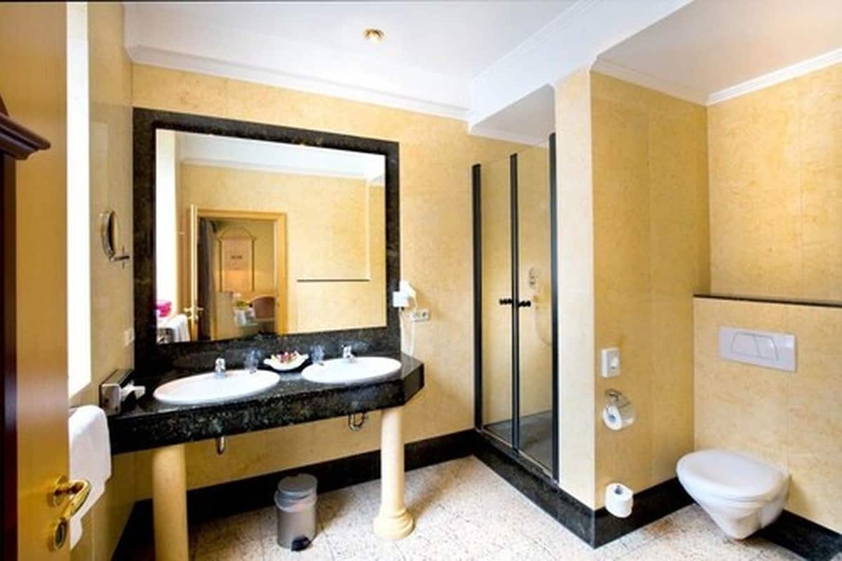 free toiletries, hair dryer, towels, soap