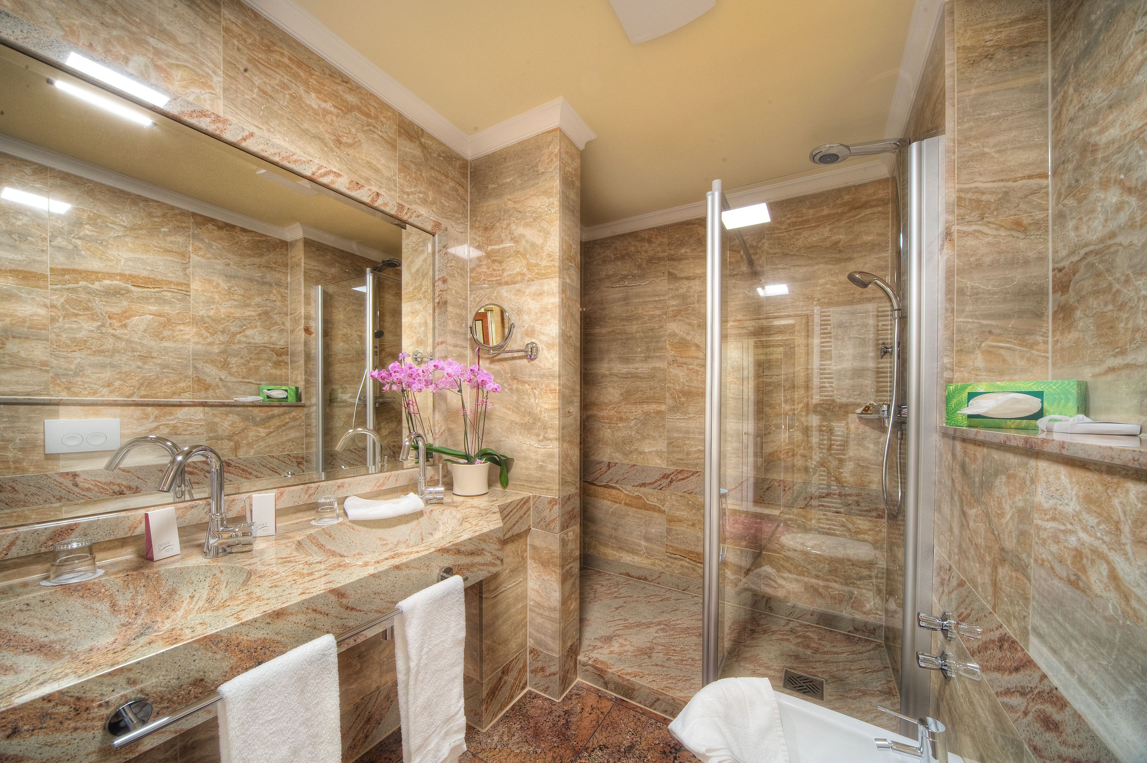 free toiletries, hair dryer, bathrobes, slippers