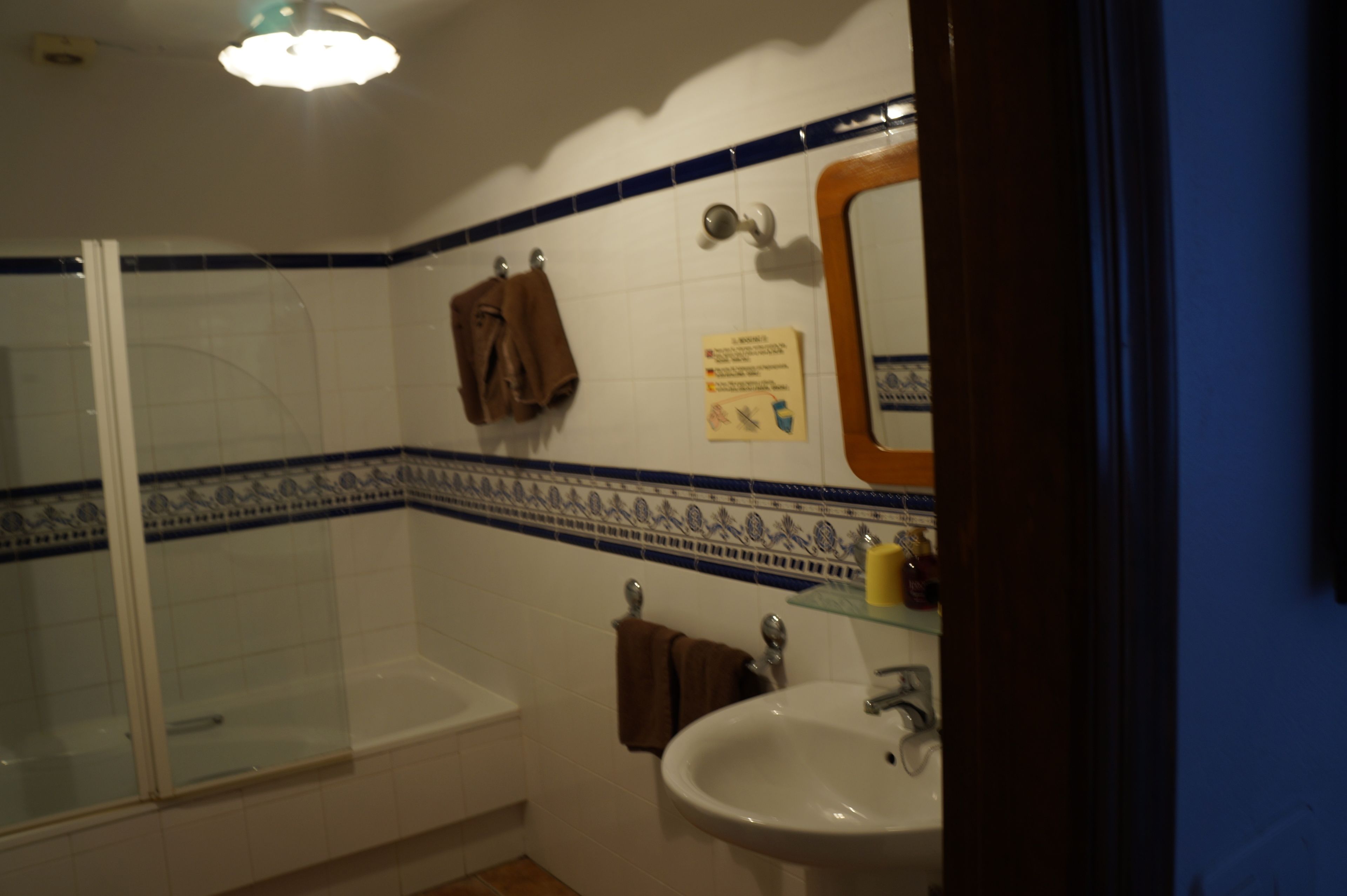 twin room, mountain view | bathroom | free toiletries, hair dryer, towels