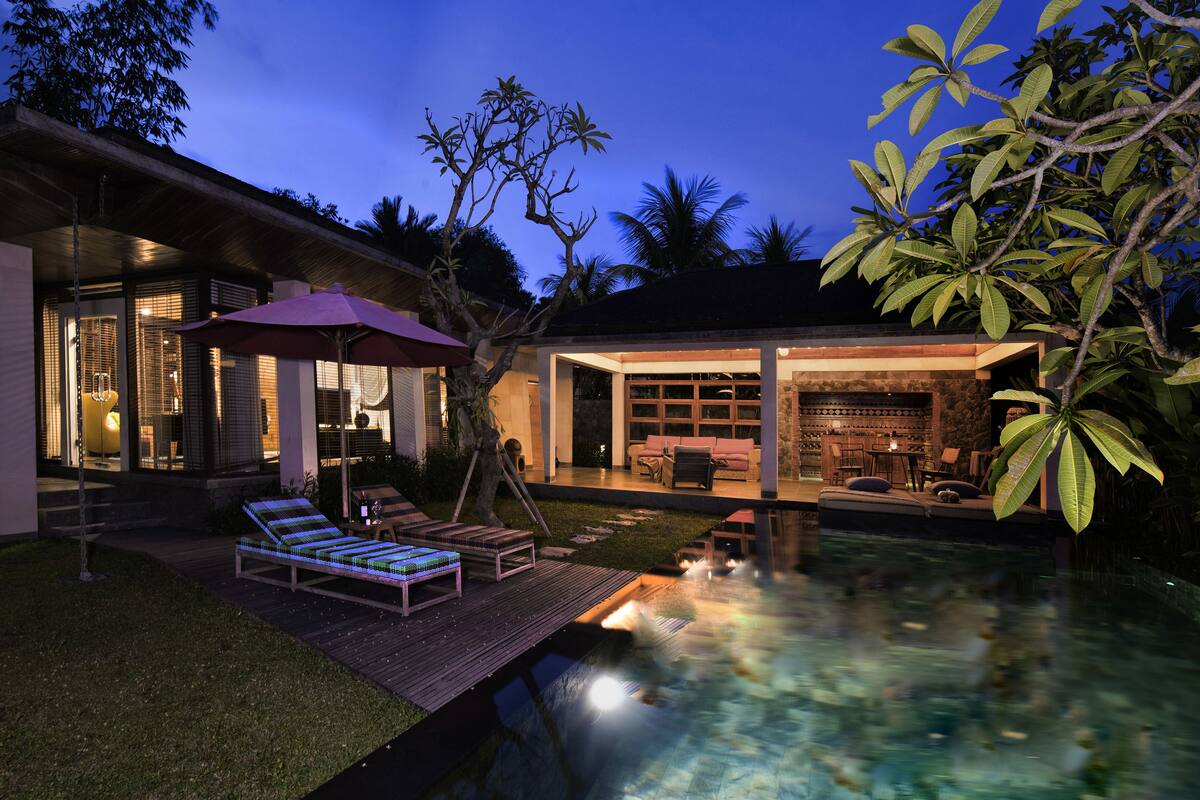 프리미어 빌라, 침실 1개, 전용 수영장, 계곡 전망 | 고급 침구, 오리/거위털 이불, 셀렉트 컴포트 침대, 미니바