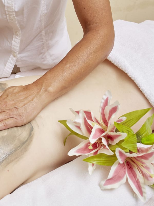 Couples treatment rooms, sauna, hot tub, body treatments, body wraps