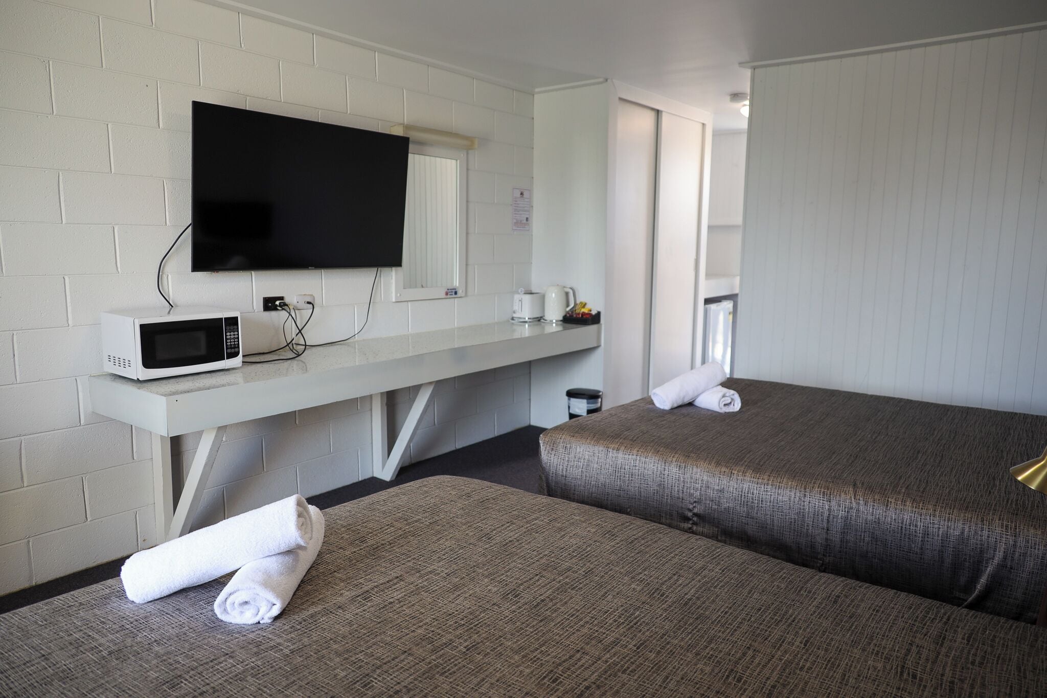 Premium bedding, individually furnished, desk, bed sheets