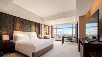 Down duvets, minibar, in-room safe, desk
