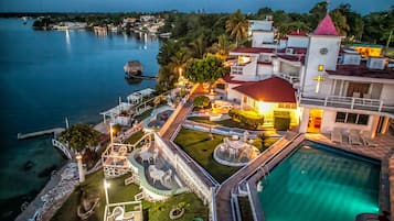 Front of property – evening/night