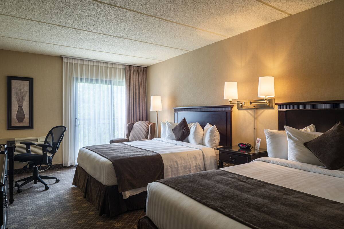 comfort room, 2 queen beds | desk, blackout curtains, soundproofing, iron/ironing board