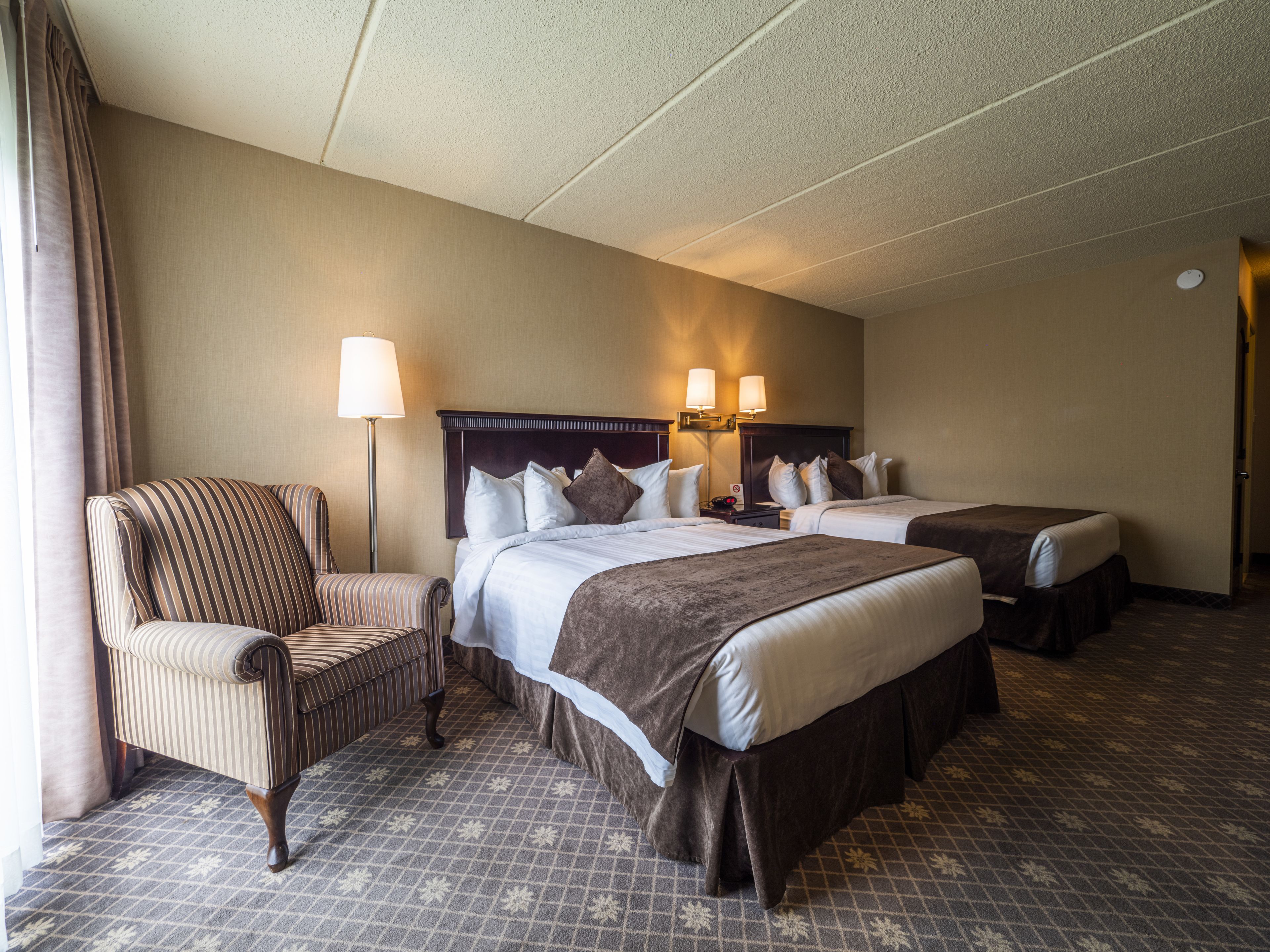 comfort room, 2 queen beds | desk, blackout curtains, soundproofing, iron/ironing board