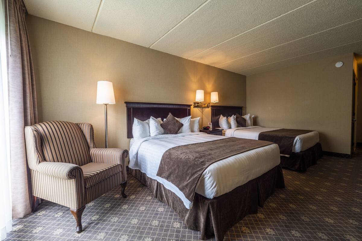 comfort room, 2 queen beds | desk, blackout curtains, soundproofing, iron/ironing board