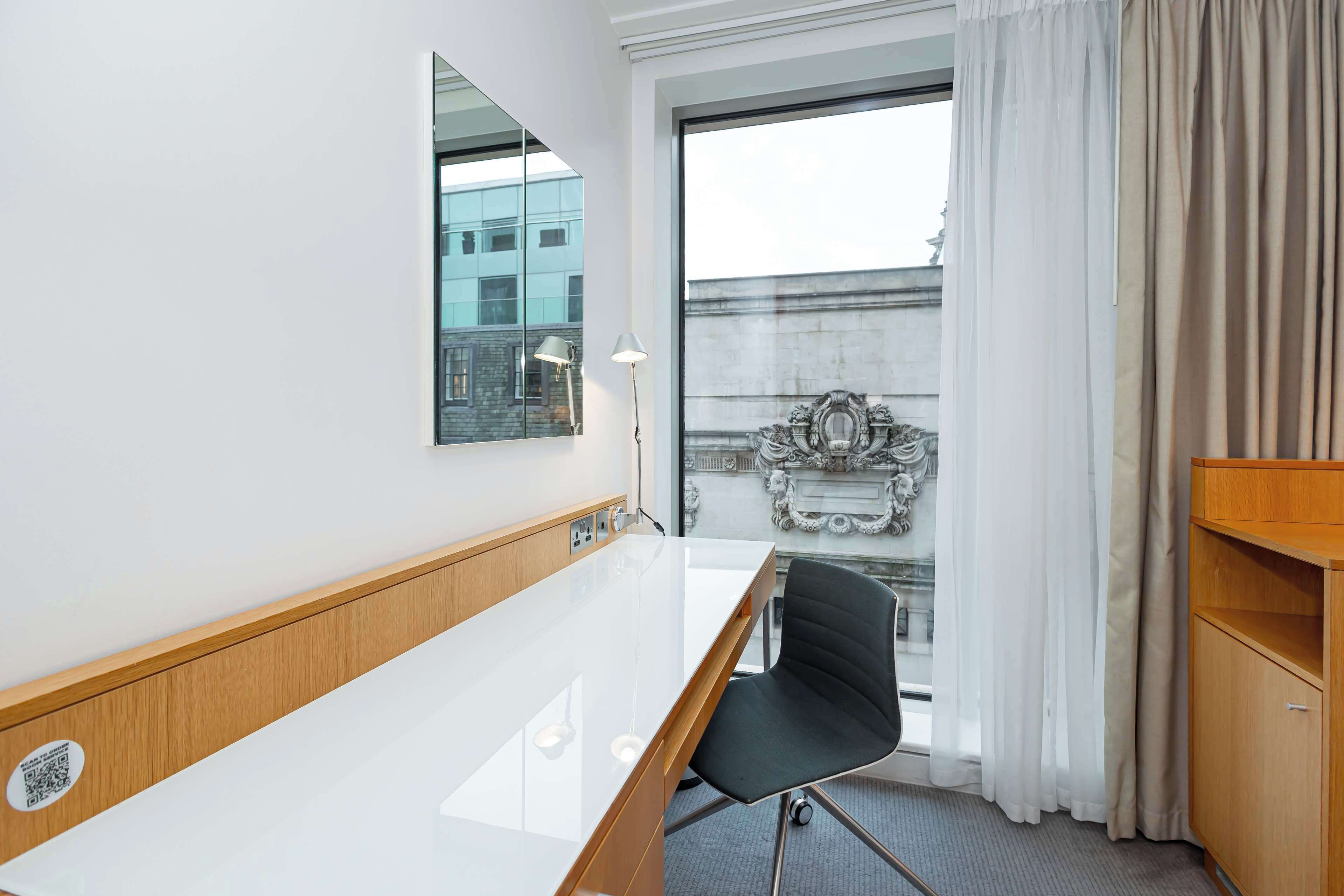 hypo-allergenic bedding, minibar, in-room safe, desk