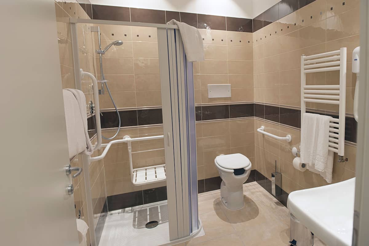 double or twin room | bathroom | shower, free toiletries, hair dryer, bidet