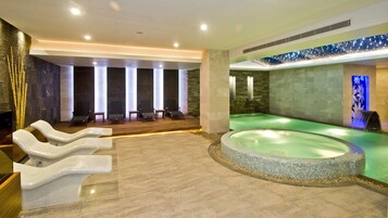 2 indoor pools, sun loungers