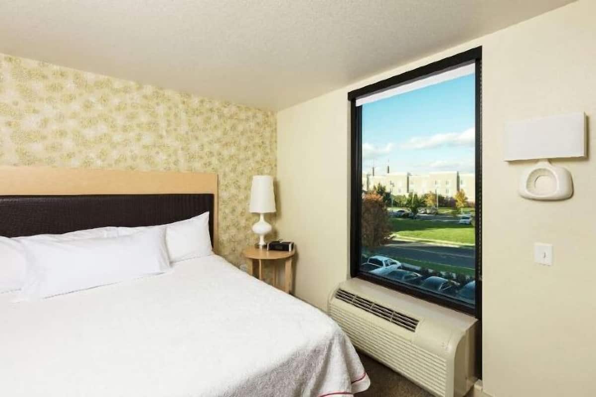 Literie hypoallergĂ©nique, bureau, rideaux dâobscurcissement