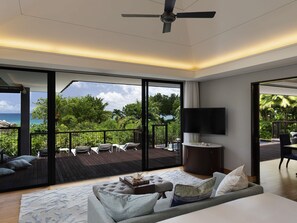 빌라, 침실 2개, 바다 정면 (Pool) | 1 개의 침실, 고급 침구, 오리/거위털 이불, 템퍼페딕 침대