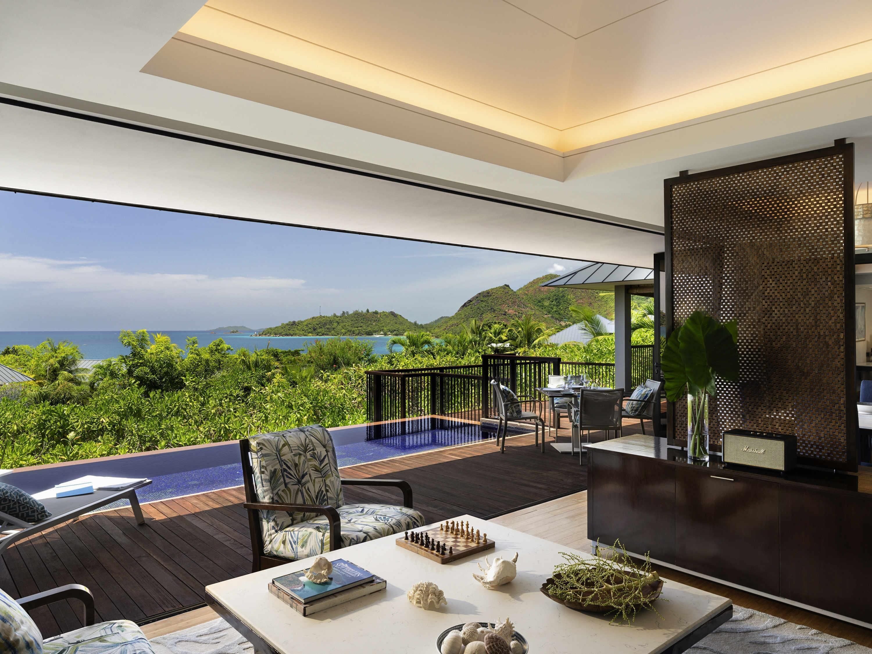 Villa, 2 Bedrooms, Ocean View (Pool) | Premium bedding, down duvets, Tempur-Pedic beds, minibar