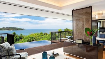 Biệt thự Grand (Panoramic, Pool) | 1 phòng ngủ, bộ đồ giường cao cấp, chăn bông, nệm Tempur-Pedic