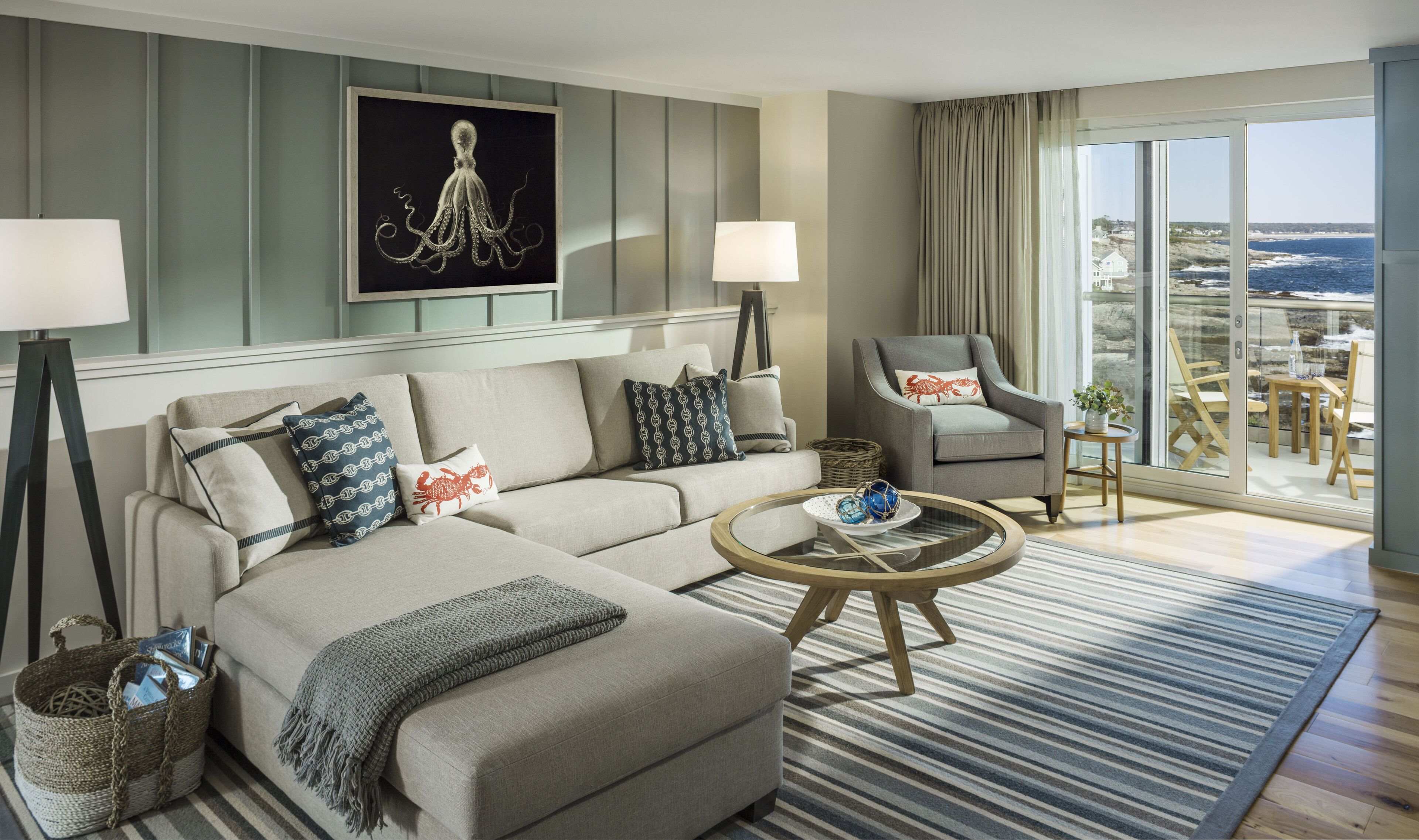 ledges two bedroom oceanfront suite | living room | 32-inch lcd tv with cable channels, tv