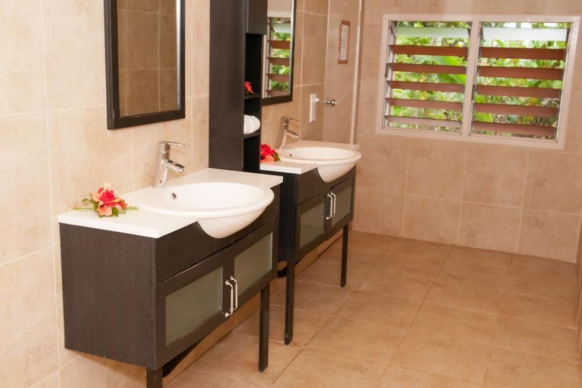Bathroom | Shower, free toiletries, hair dryer, towels