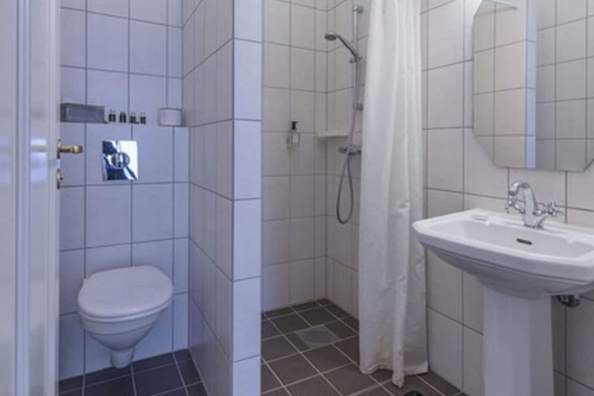 free toiletries, hair dryer, towels