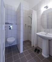 Free toiletries, hair dryer, towels