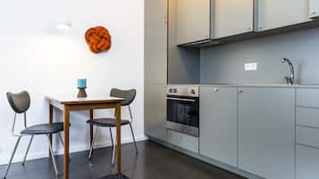 Standard Apartment, 1 Bedroom, 2 adults | Private kitchen | Fridge, microwave, stovetop, dishwasher