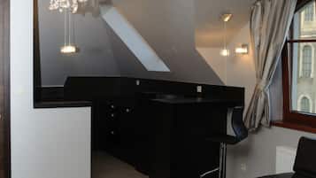 Ropa de cama de alta calidad y minibar
