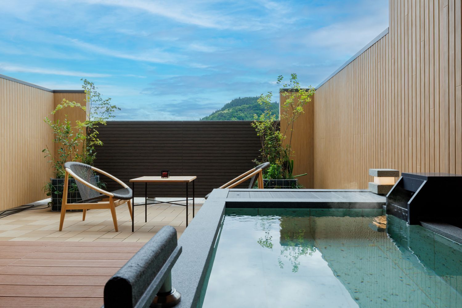 Main Building: Rooftop Terrace + Open-Air Bath Room with Japanese-Western Style [35] | Bathroom | Combined shower/tub, free toiletries, hair dryer, slippers