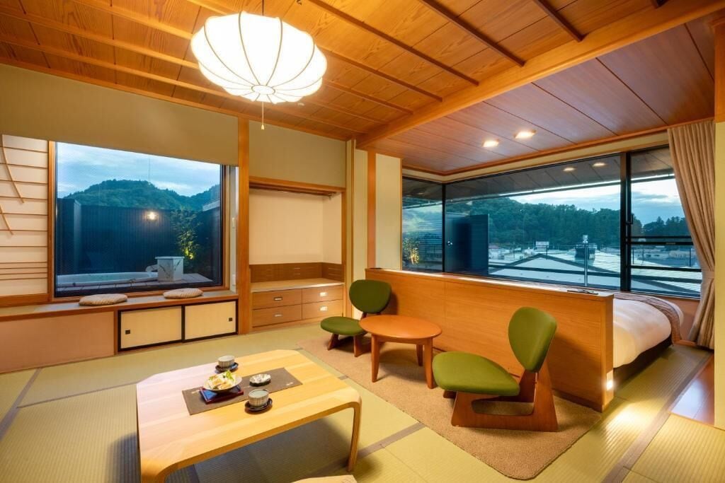 프리미엄 스위트, 금연, 사우나 (JP-Western,PrivateTerrace,OpenAirBath) | 고급 침구, 미니바, 객실 내 금고, 다리미/다리미판