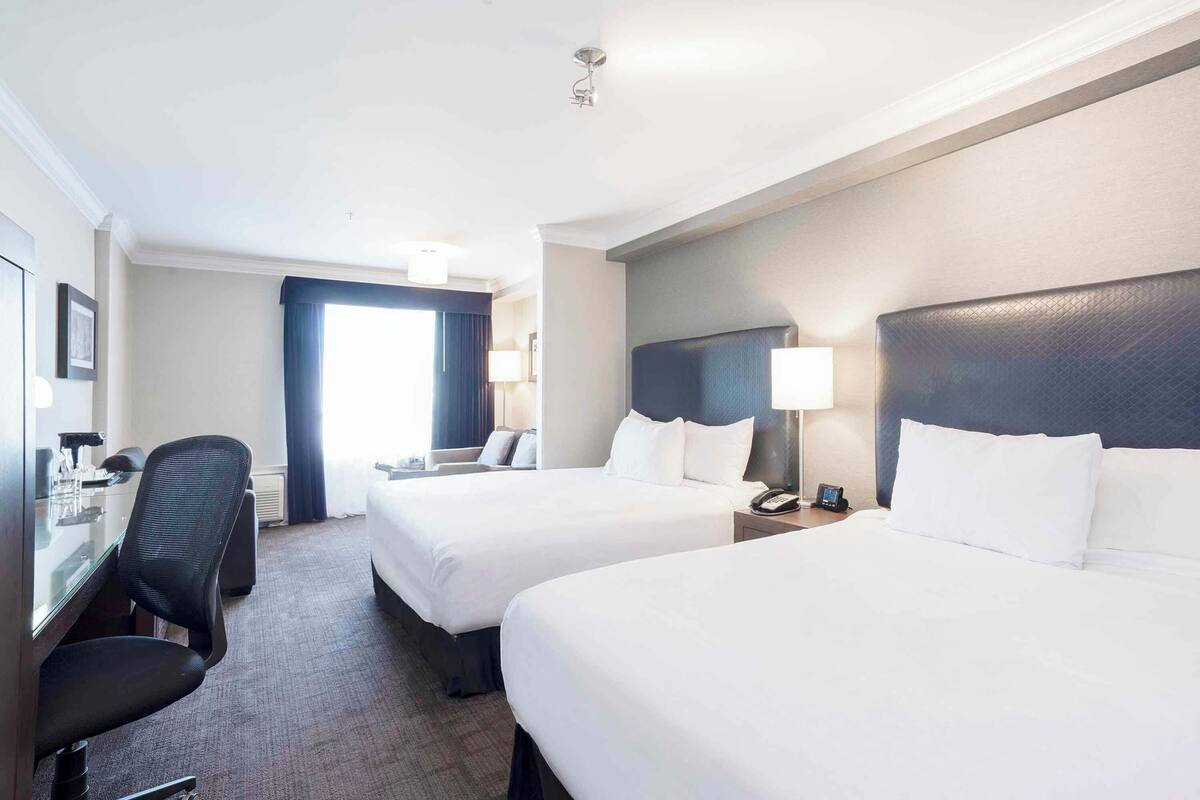 Premium bedding, pillow-top beds, in-room safe, desk