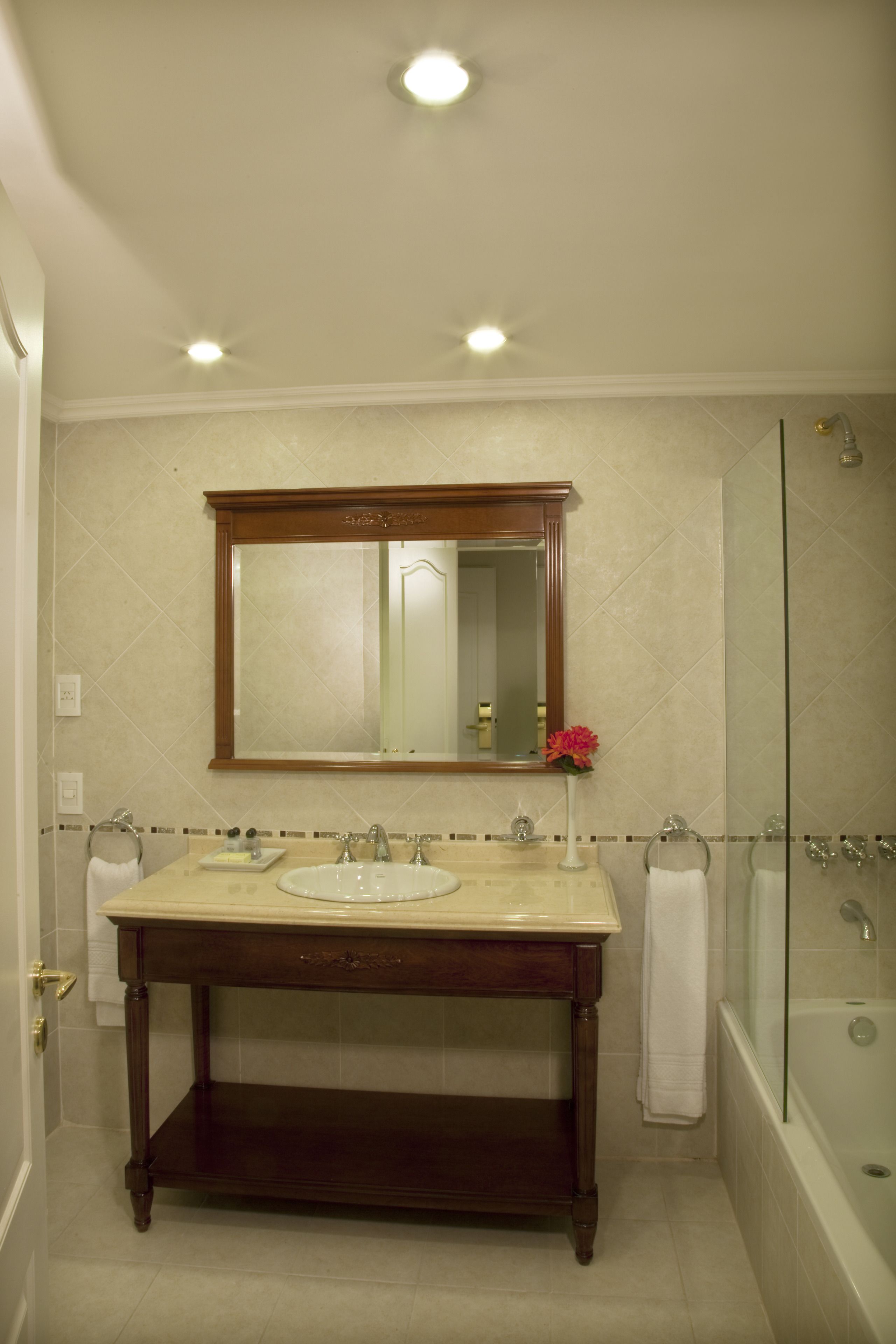 jetted bath, free toiletries, hair dryer, bidet