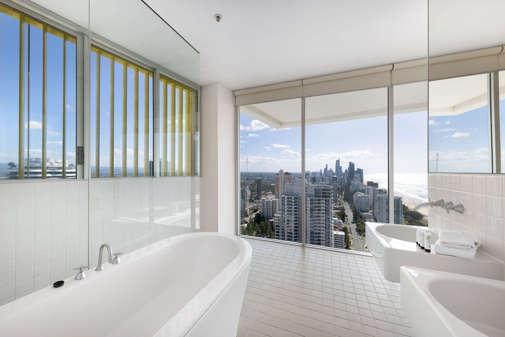 three bedroom suite with sea view | bathroom | shower, free toiletries, hair dryer, towels