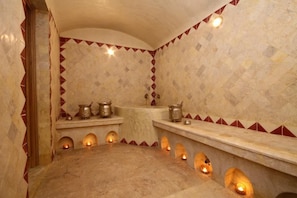 Steam room, massages