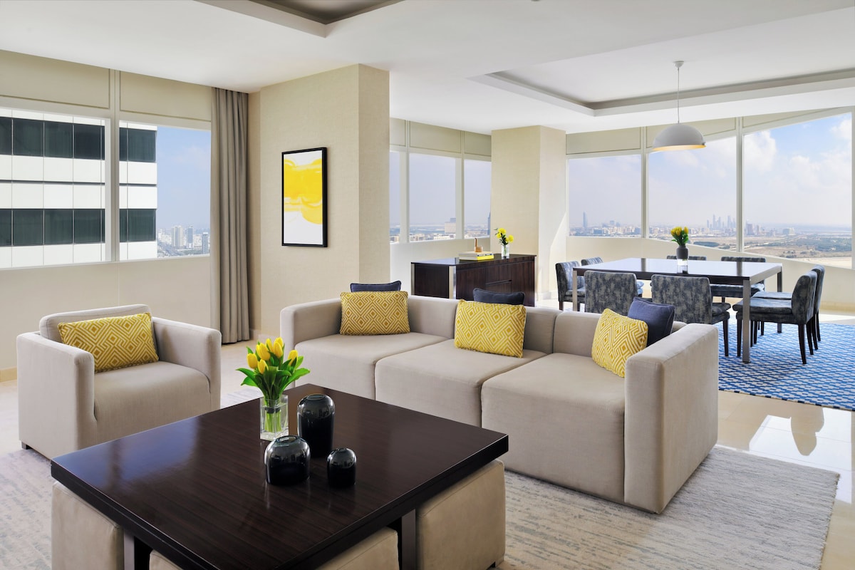 Premium bedding, down comforters, Select Comfort beds, minibar