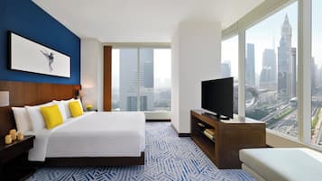 Premium bedding, down comforters, Select Comfort beds, minibar