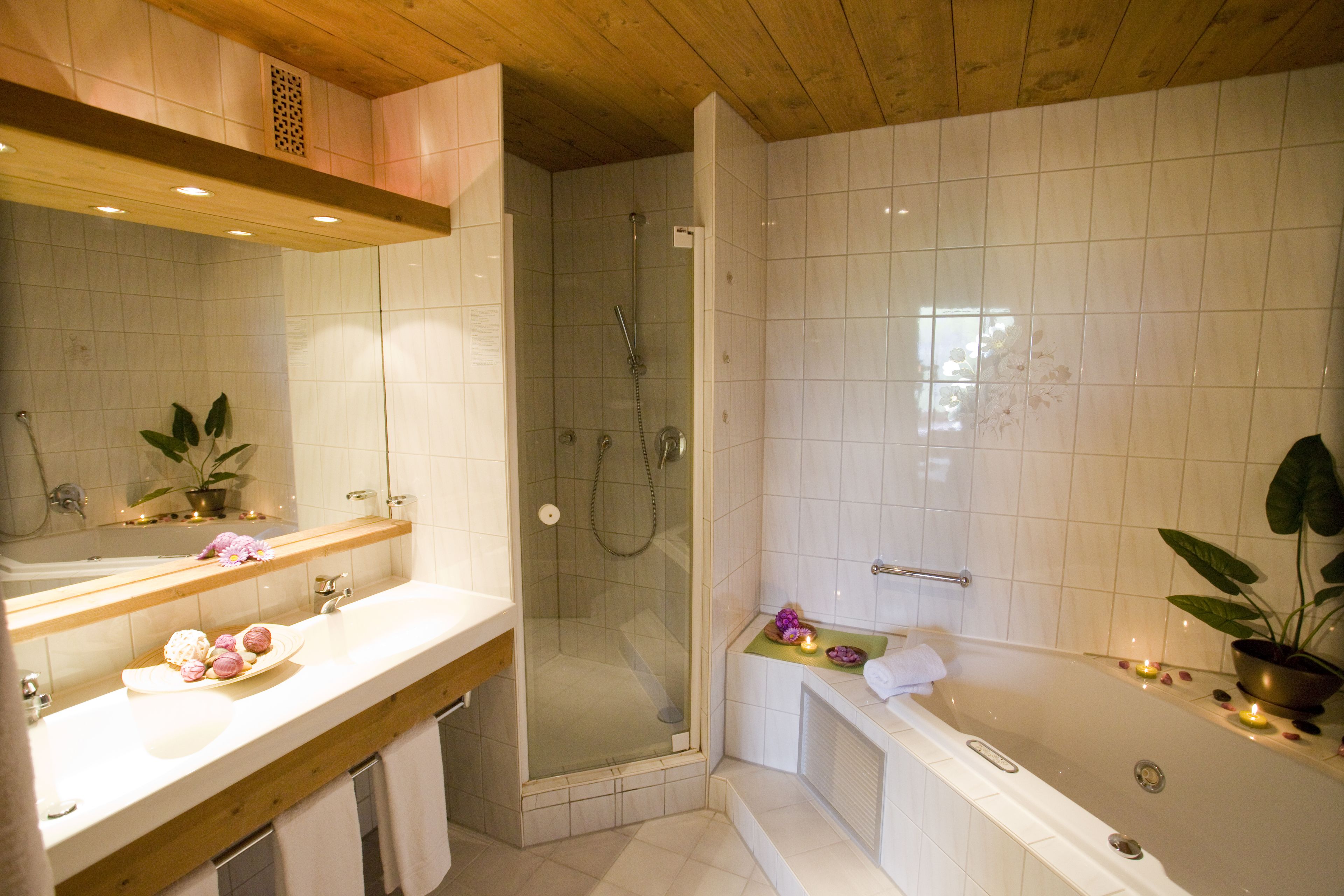 family suite, balcony, mountain view | bathroom | shower, hair dryer, bathrobes, towels