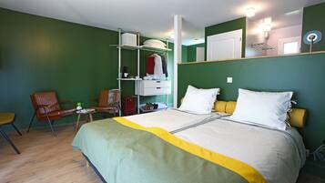 Premium bedding, memory foam beds, individually decorated