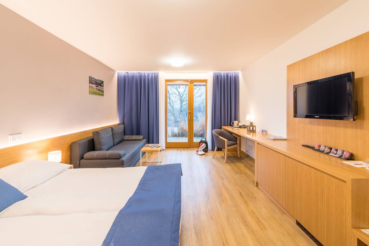 Deluxe Double Room | 1 bedroom, minibar, in-room safe, desk
