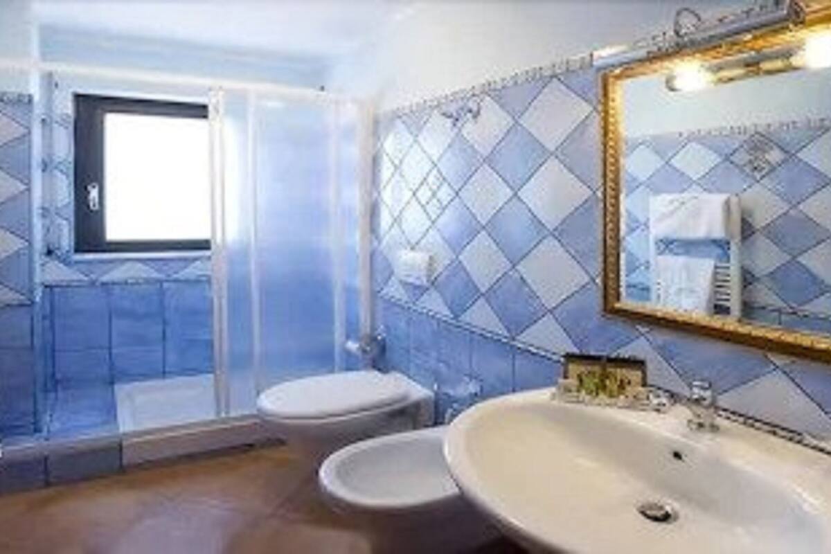 shower, free toiletries, bidet, towels